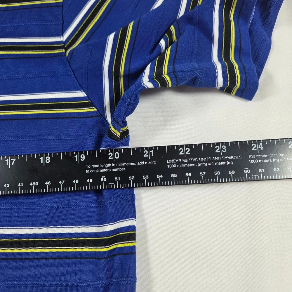 Nike Tiger Woods Collection Mens Blue Striped Golf Polo Shirt M 416671-437